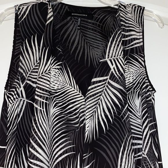 BCBGMaxAzria Tara Palm Leaves High Low Dress Size XXS - Picture 4 of 4